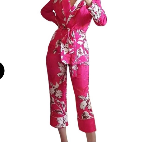 Cropped printed silky pants - Picture 8 of 8